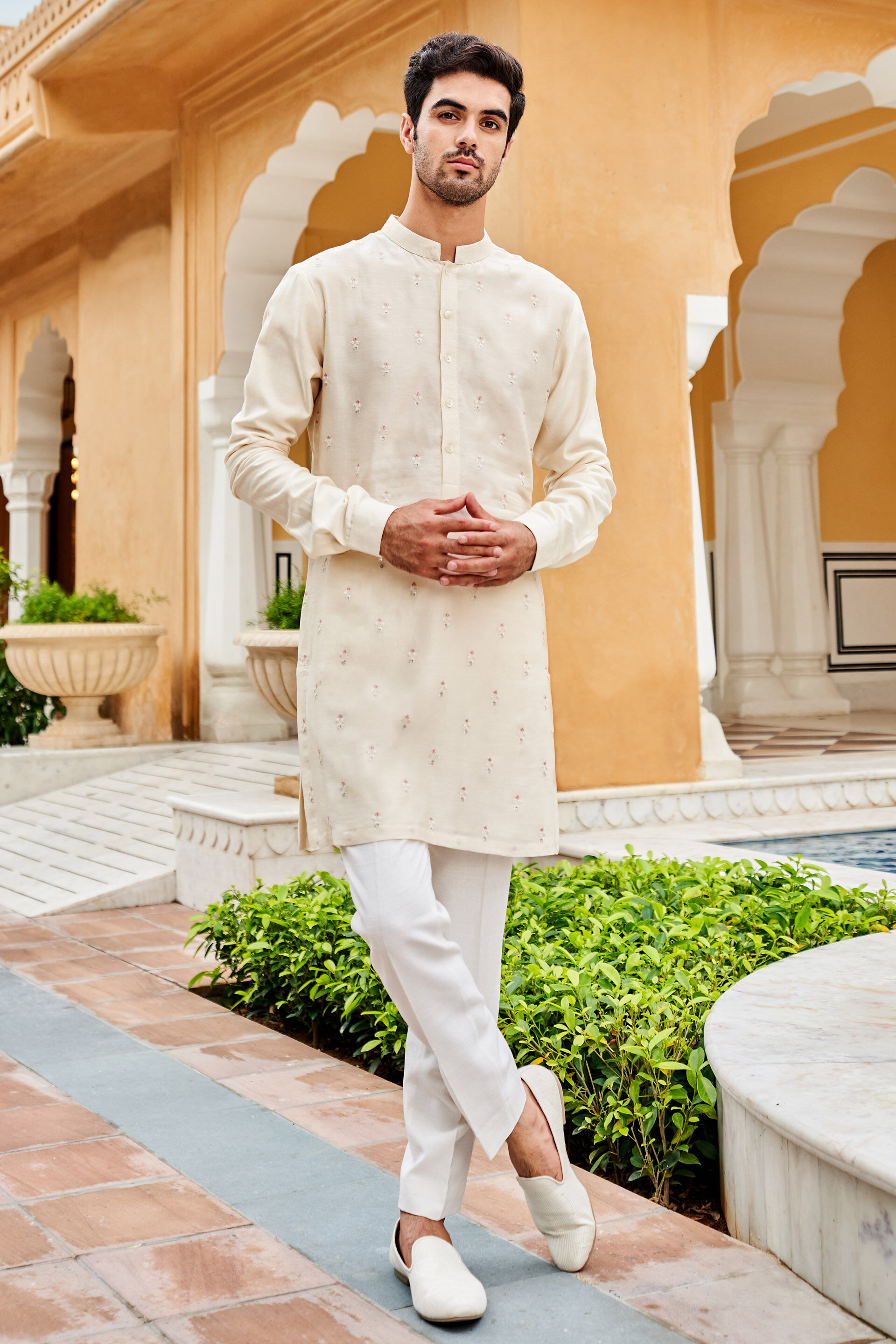 Aabhav Kurta - Off White, Off White, image 2